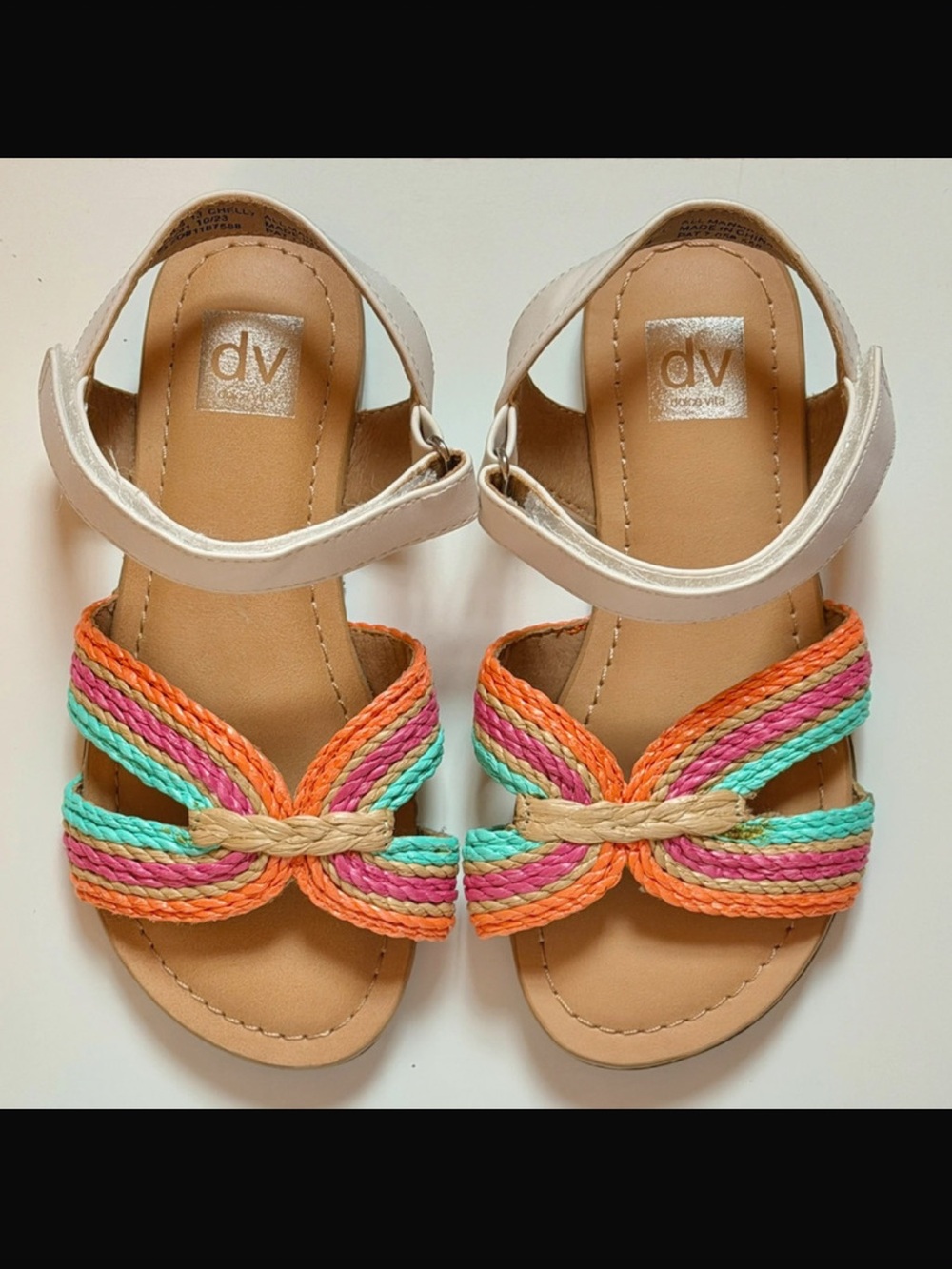 NWOT Dolce Vita Sandals with Multicolor Braided Straps
